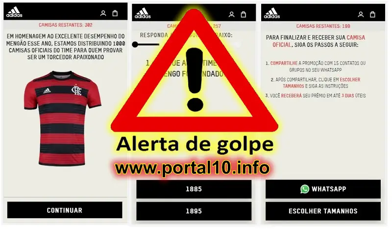 1000 Camisas Oficiais do Flamengo pelo WhatsApp é GOLPE
