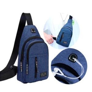 Bolsa Transversal Crossbody Masculina Feminina Unissex Casual com Alça Ajustável