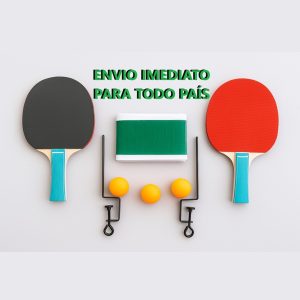 Par de Raquete + Bola + Redinha de Mesa Ping Pong