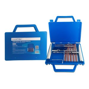 Kit Reparo de Pneus 11 Peças com Maleta - Brocas, Fitas e Ferramentas