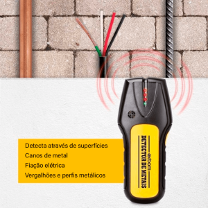 Detector Sensor Digital Scanner de Obstáculos Metais e Fios na Parede pisos e lajes