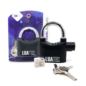 Cadeado com Alarme 110dB Antifurto Moto Bike Portão 10mm