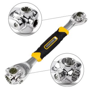 Chave Tigre 48 Em 1 Soquete Universal Giratória 360 Aço Profissional