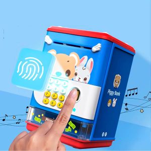 Cofrinho Digital Puxa Notas com Senha Eletrônica Moedas Interativo Educação Financeira