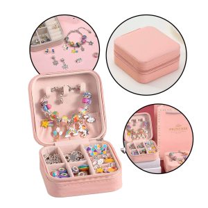 Kit Bijuterias Infantil 66 Peças Miçangas Pulseiras Presente