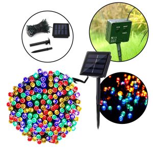 Pisca Pisca Solar 20m 200 LEDs Colorido Natal Festas Decoração