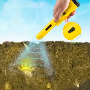 Detector de Metal Profissional Tipo Pointer Portátil com Detecção 360 Graus, Alta Sensibilidade