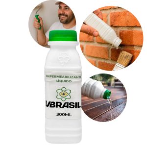 Impermeabilizante Líquido VBrasil 300ml Multiuso para Pisos, Paredes, Tecidos, Madeira, Cerâmica e Concreto