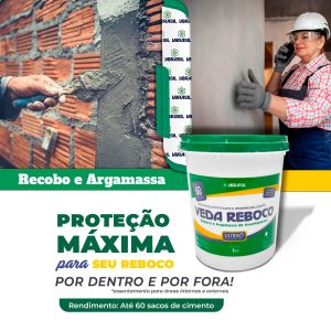 Veda Reboco Interno Externo Contra Umidade Mofo Água 1k